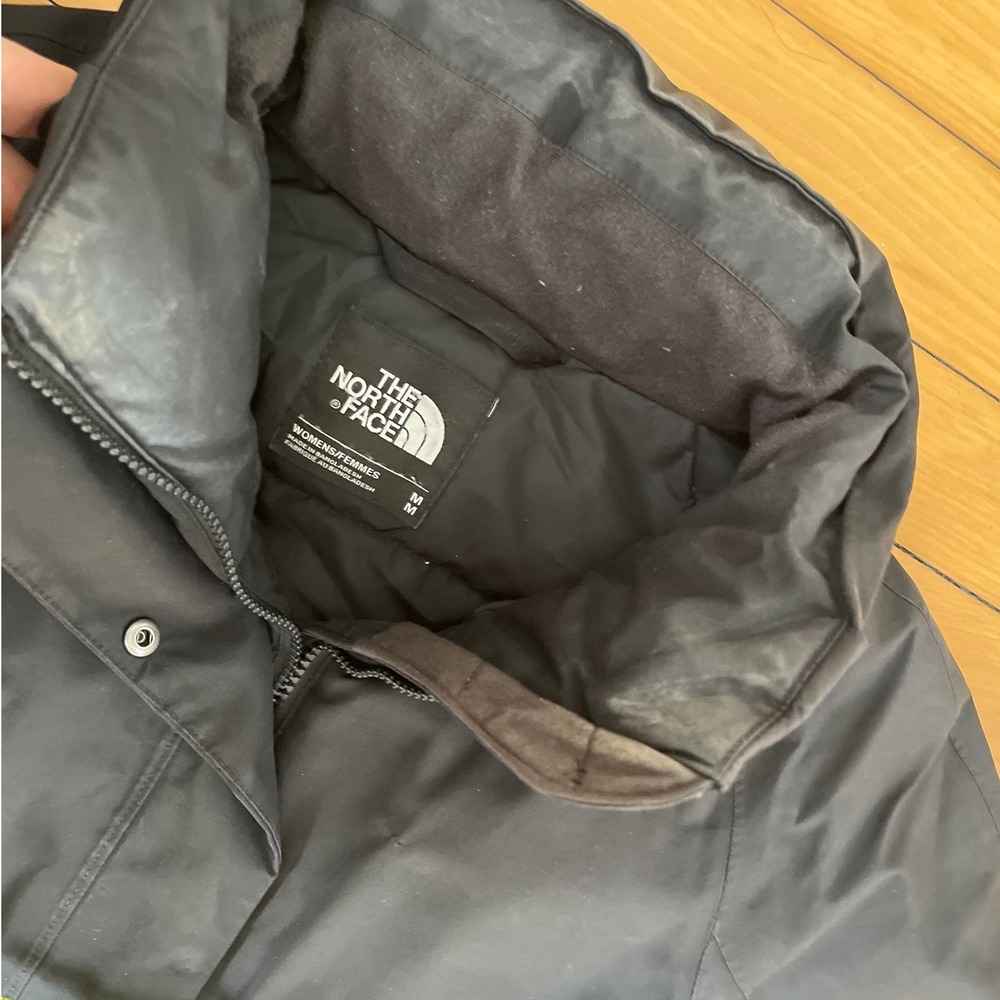 The North Face Arctic Parka Womens Medium Black 550 Down DryVent Winter Jacket - Picture 5 of 10
